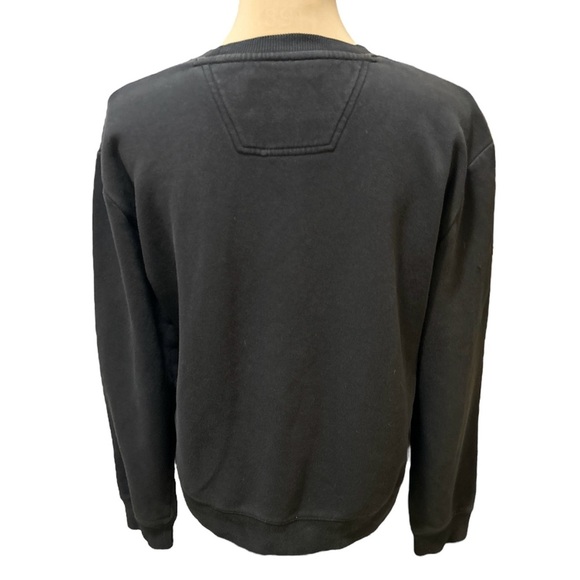 Women's Vintage 90's Calvin Klein Jeans Big Logo Black Sweatshirt Medium Crew - Picture 3 of 9